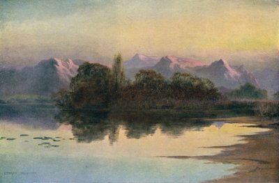 Coucher de soleil sur le lac Wular - Unbekannt Unbekannt